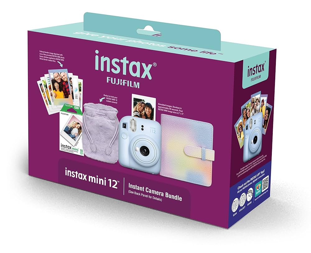 Amazon.com : INSTAX Mini 12 Blue Holiday Bundle 2024