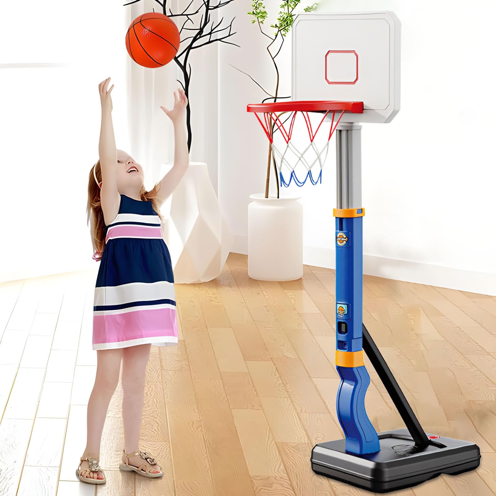 Cancello da basket per bambini, set con cestino all'aperto, giocattolo da basket per bambini, attività sportive a bordo piscina, divertenti attrezzi da gioco per bambini, palestra, cortile, sala