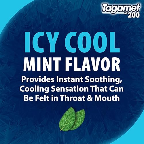 Miniatura 2 de Tagamet HB - Reductor de ácido de cimetidina de 200 mg y alivio de la acidez estomacal, alivia y previene la indigestión, sabor a menta fría helada,