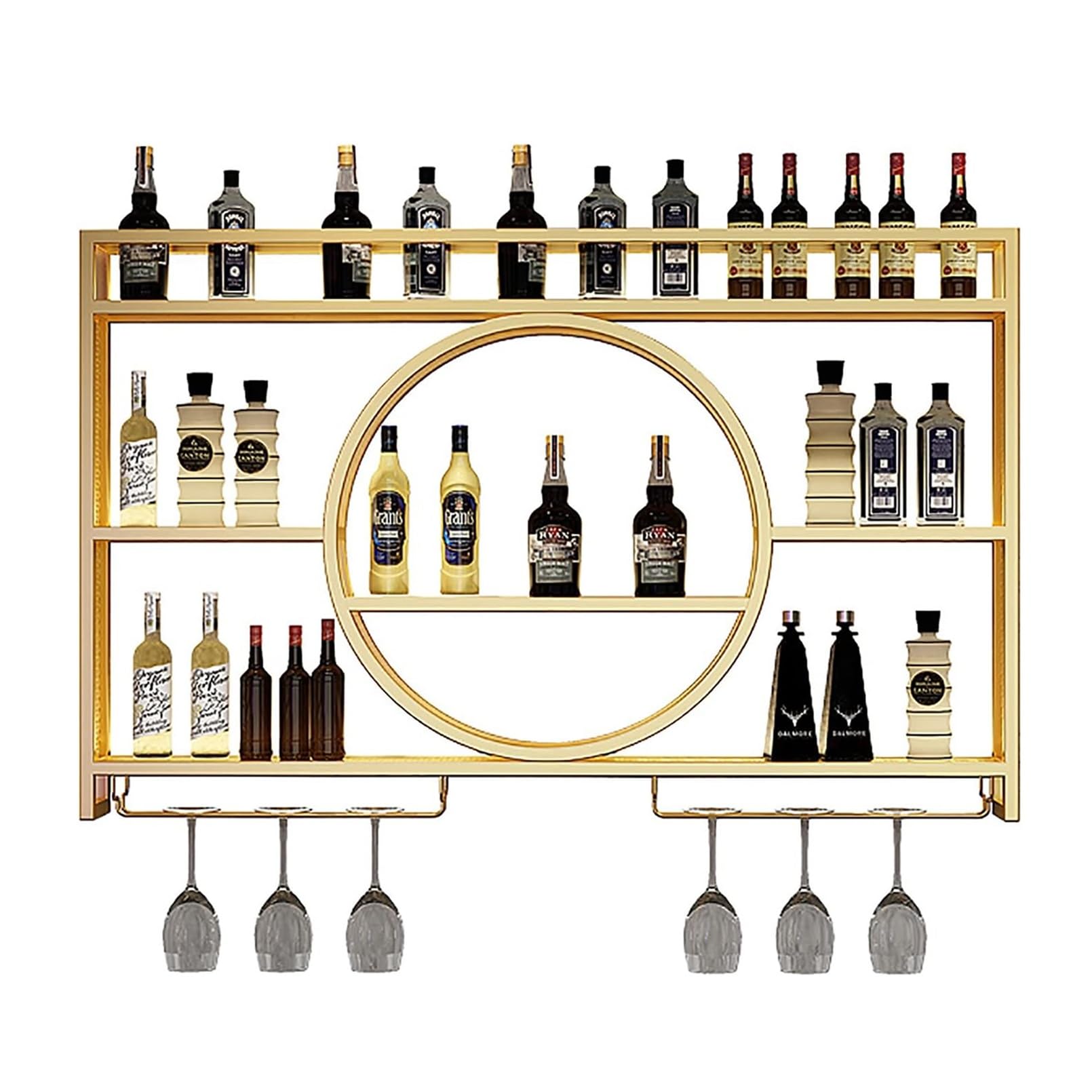 Support pour verre à vin et bouteilles pour remédier au manque de place