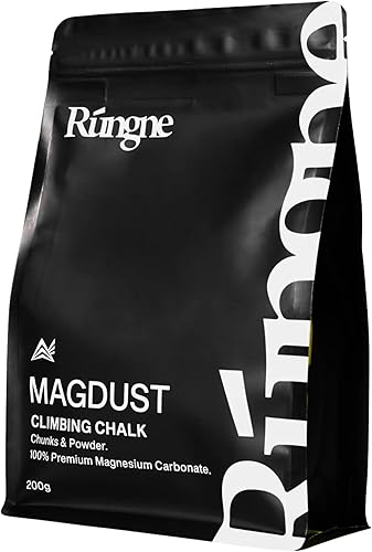 RUNGNE Magdust Chalk - Premium 100% Magnesium Carbonate Sports Chalk for Rock Climbing, Bouldering, Gym, and Weightlifting - High-Performance Chalk Powder for Superior Grip - Non-Toxic Formula