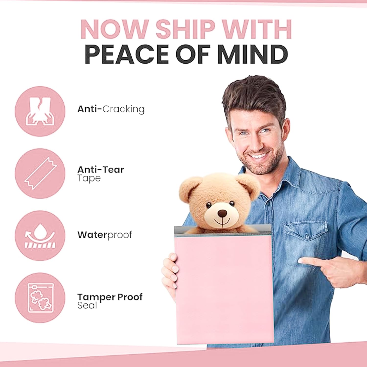 Light Pink Poly Bubble Mailers 14.50x20 Inch #7 | Self Seal Large Padded Envelopes | Air Cushioned Bubble Mailer | Usable Size 14.25x19 Inch | Waterproof Lightweight Mailing Shipping Bags | 15 Pack
