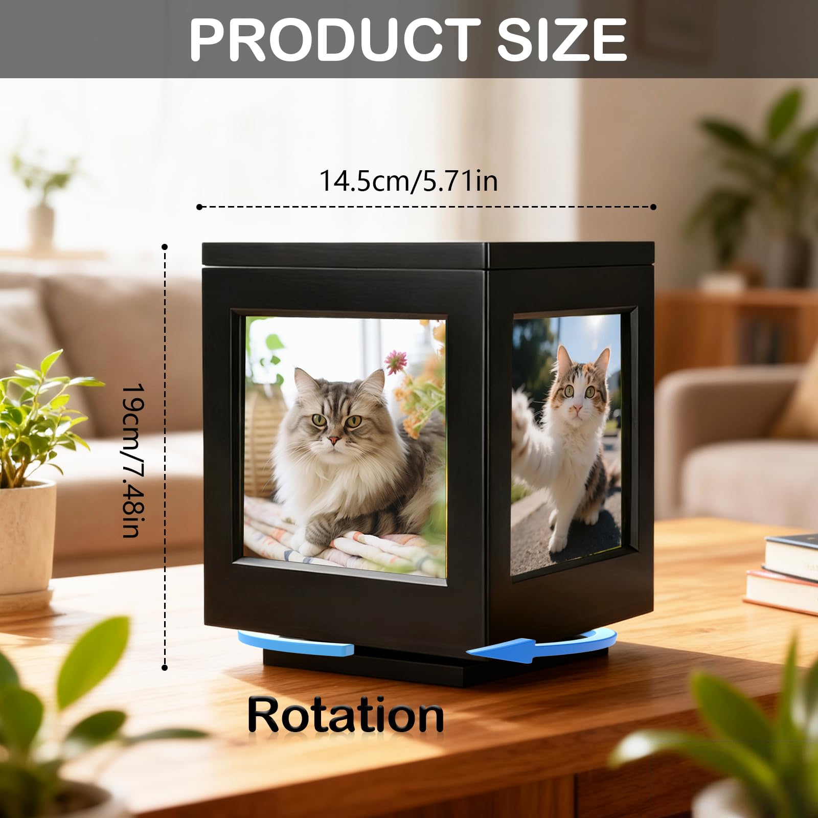 Urne Funéraire pour Chien, Urne Funéraire en Bois avec Cadre Photo Urne pour Animaux de Compagnie urns Doggy Memorial Urne pour Chat Personnalisée Commémoratifs et Funéraires pour Chiens