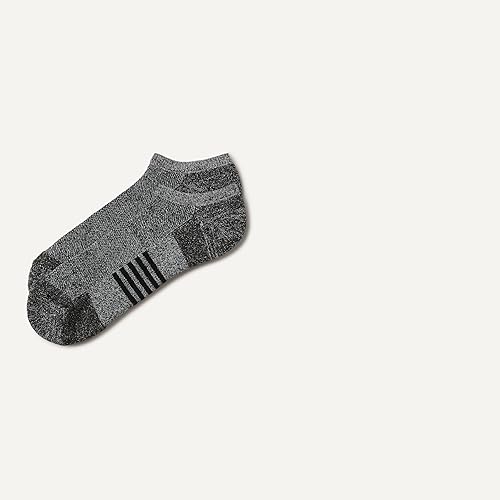 Miniatura 2 de Tienda Essentials Calcetines invisibles acolchados de algodón para hombre, transpirables, atléticos, 6 pares