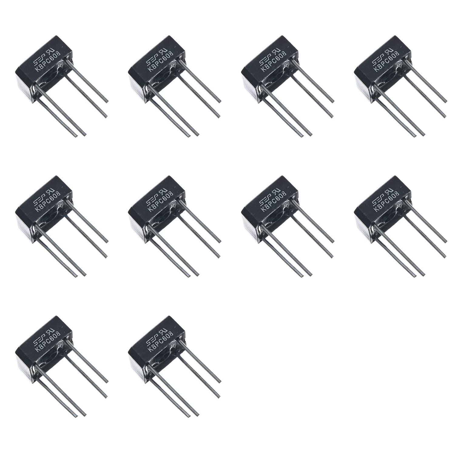 Bridgold 10pcs KBPC608 608 Single Phase Silicon Bridge Rectifiers 6A