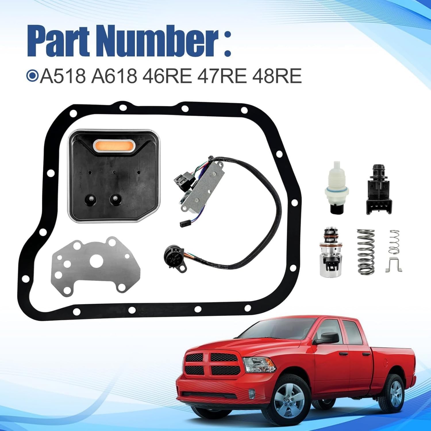 Transmission Filter Solenoid-Service & Upgrade Kit Car Accessories For Dodge A518 46RE 48RE