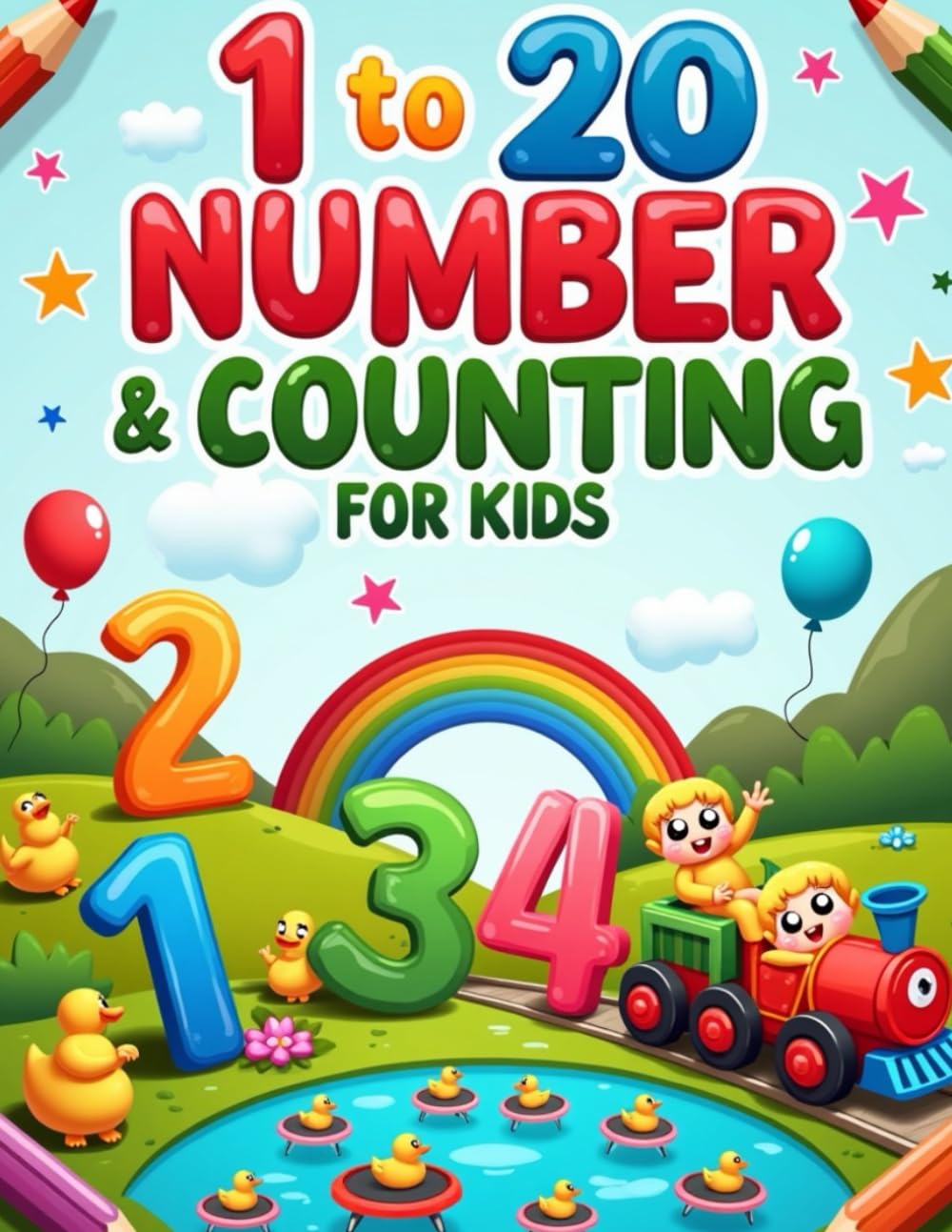 1 to 20 Number & Counting Coloring Book for Kids: Fun and Easy Number Coloring Pages to Help Children Learn to Count from 1 to 20