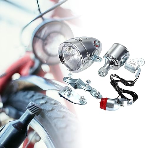 Miniatura 7 de Colaxi Dynamo - Juego de luces para bicicleta, generador de fricción, fácil instalación, respetuoso con el medio ambiente, con cableado incluido,