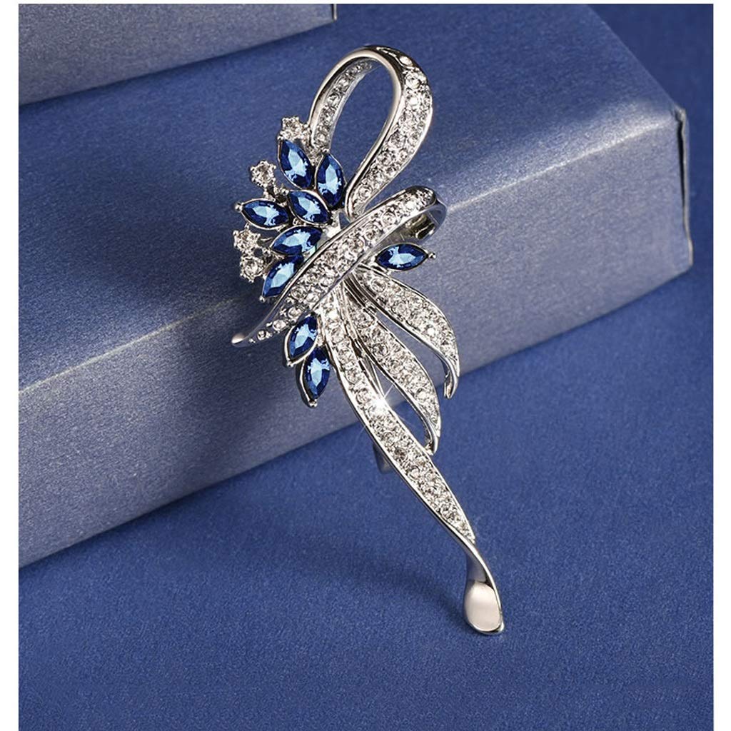 Brooch Broche de Ramo de Diamantes Lindo para Mujer con Broche de Cristal, Adecuado para Vestido, Bufanda, Chal