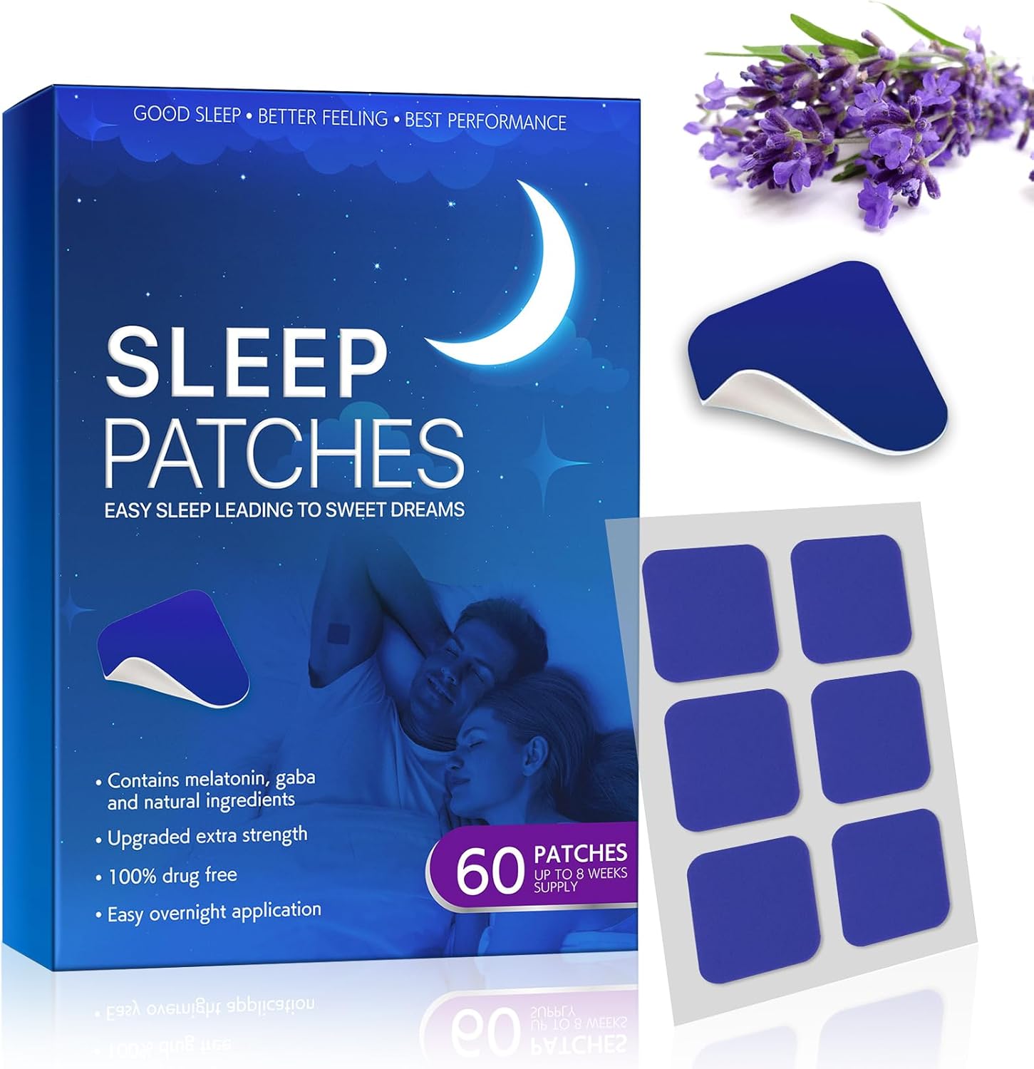 Sleep Patches, 60 Adult Sleep Patches, Auxiliary Patches to Improve