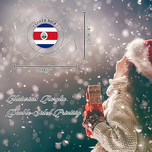 Miniatura 9 de Bandera de Curacao adorno para árbol de Navidad bandera nacional decoración de árbol de Navidad recuerdo acrílico adorno colgante para árbol de