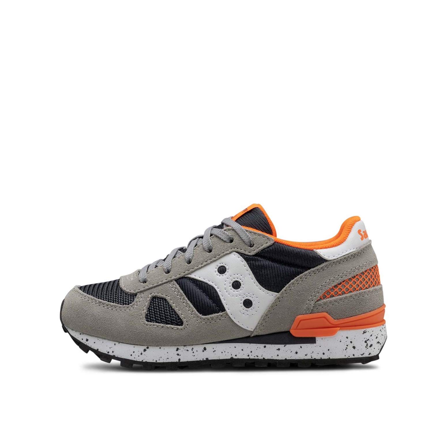 Saucony Kids Boys Shadow Original Lace Up Sneakers Shoes Casual - Grey,Orange