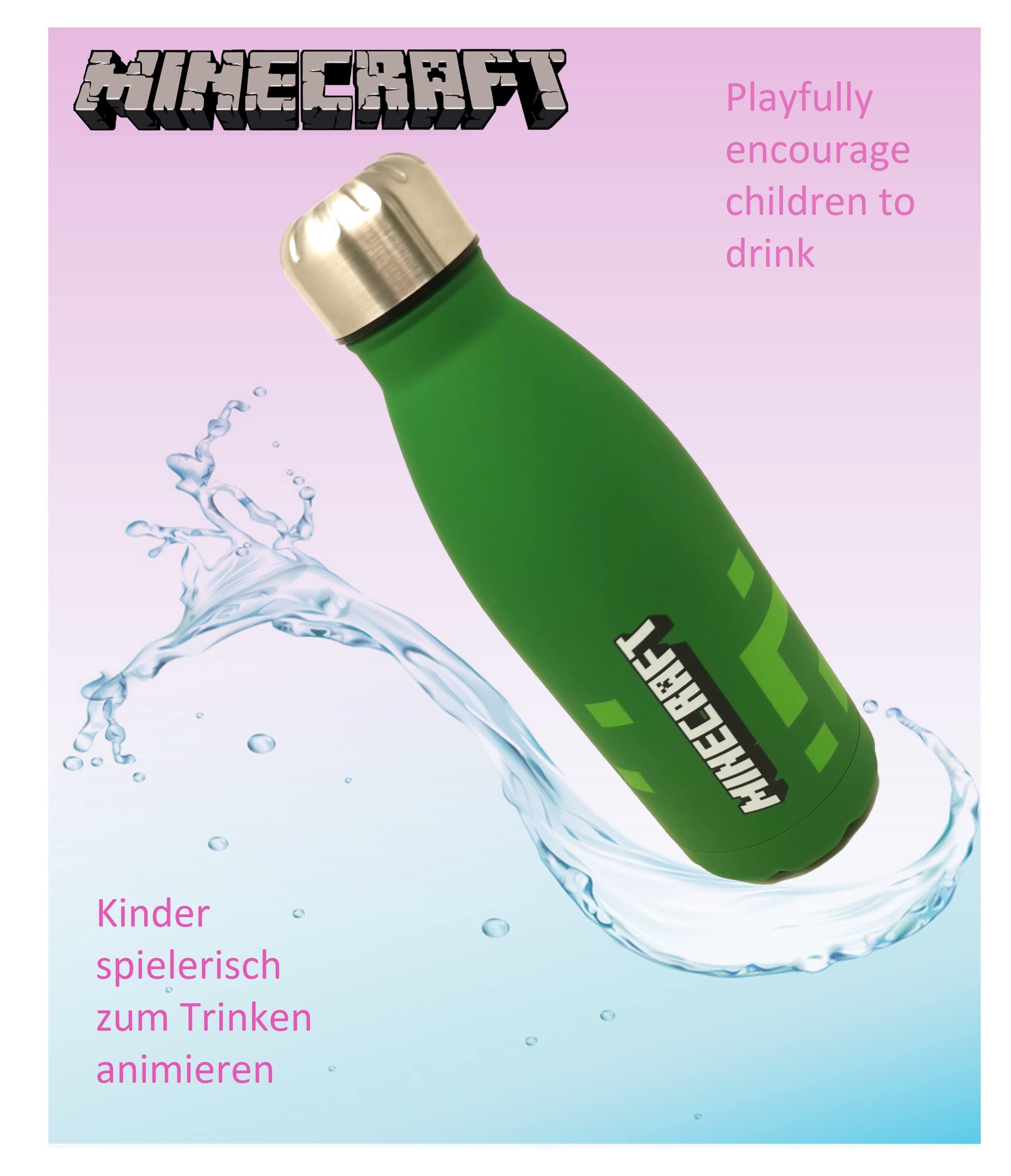 Portapranzo Minecraft Creeper Per Bambini - Con Borraccia In Acciaio E Scomparti