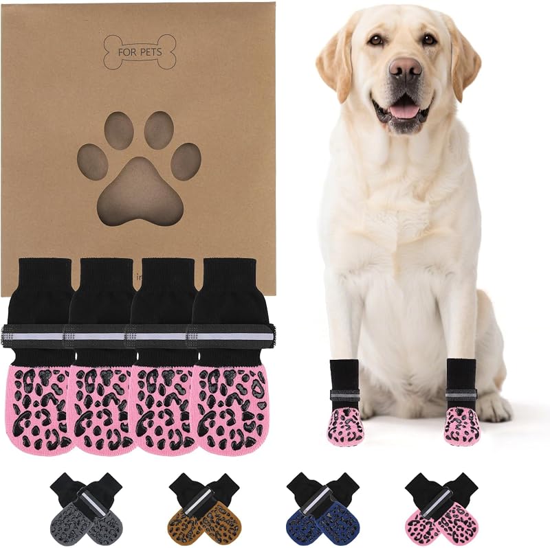 Protetor de Patas Antiderrapante para Cães KOOLTAIL com Grip Duplo e Faixas Refletivas — Tamanho M