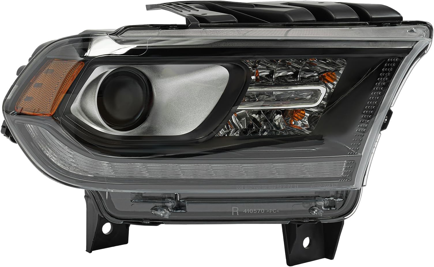 Front HID Headlights Assembly Right Side for Dodge Durango 2016-2020 w/LED DRL Passenger Head Lights Direct Replacement Headlamps Assy Set