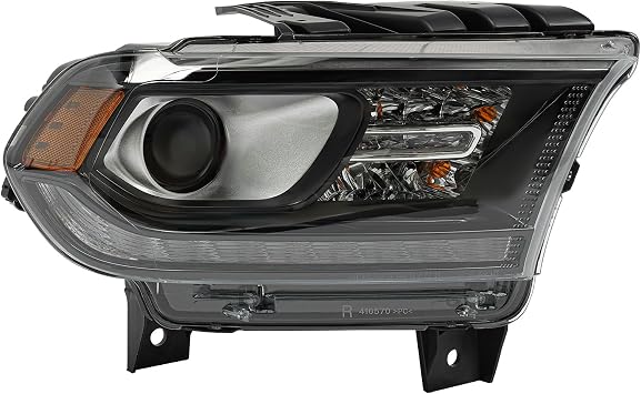 HID Headlights with LED DRL Assembly for 2016-2020Dodge Durango,Passenger Side Front Headlight,Black Houisng Right Side Headlamp Right