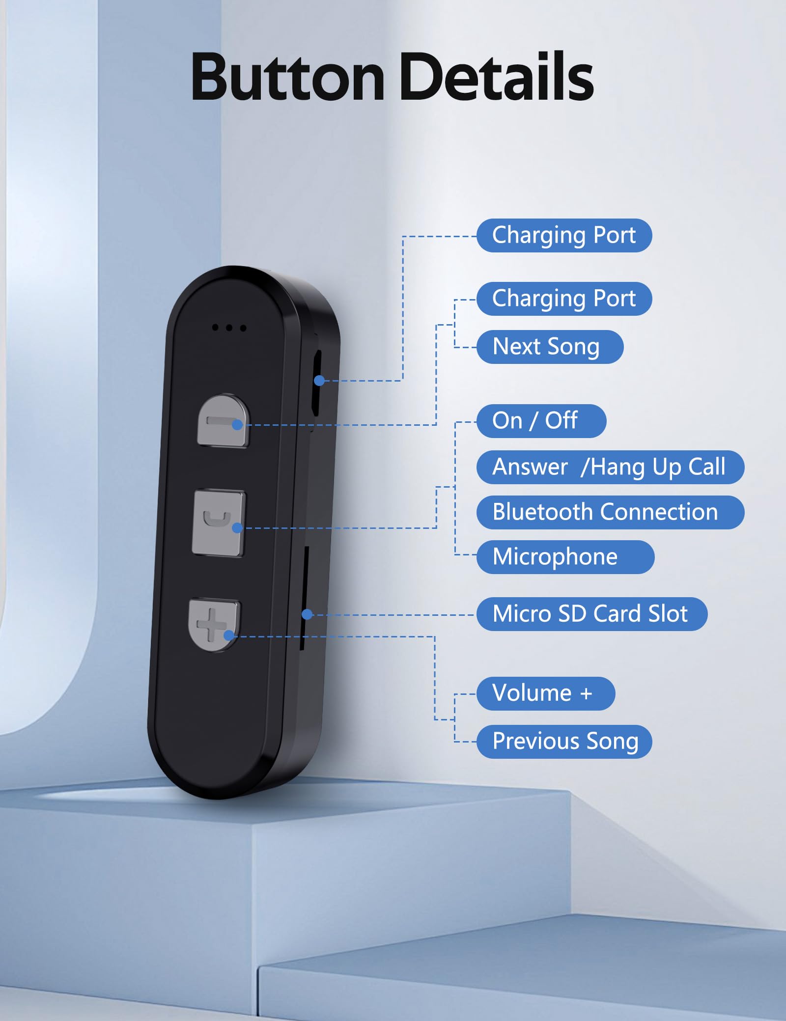 Adattatore da cassetta a Bluetooth per autoradio 5.1, ricevitore a cassetta Bluetooth