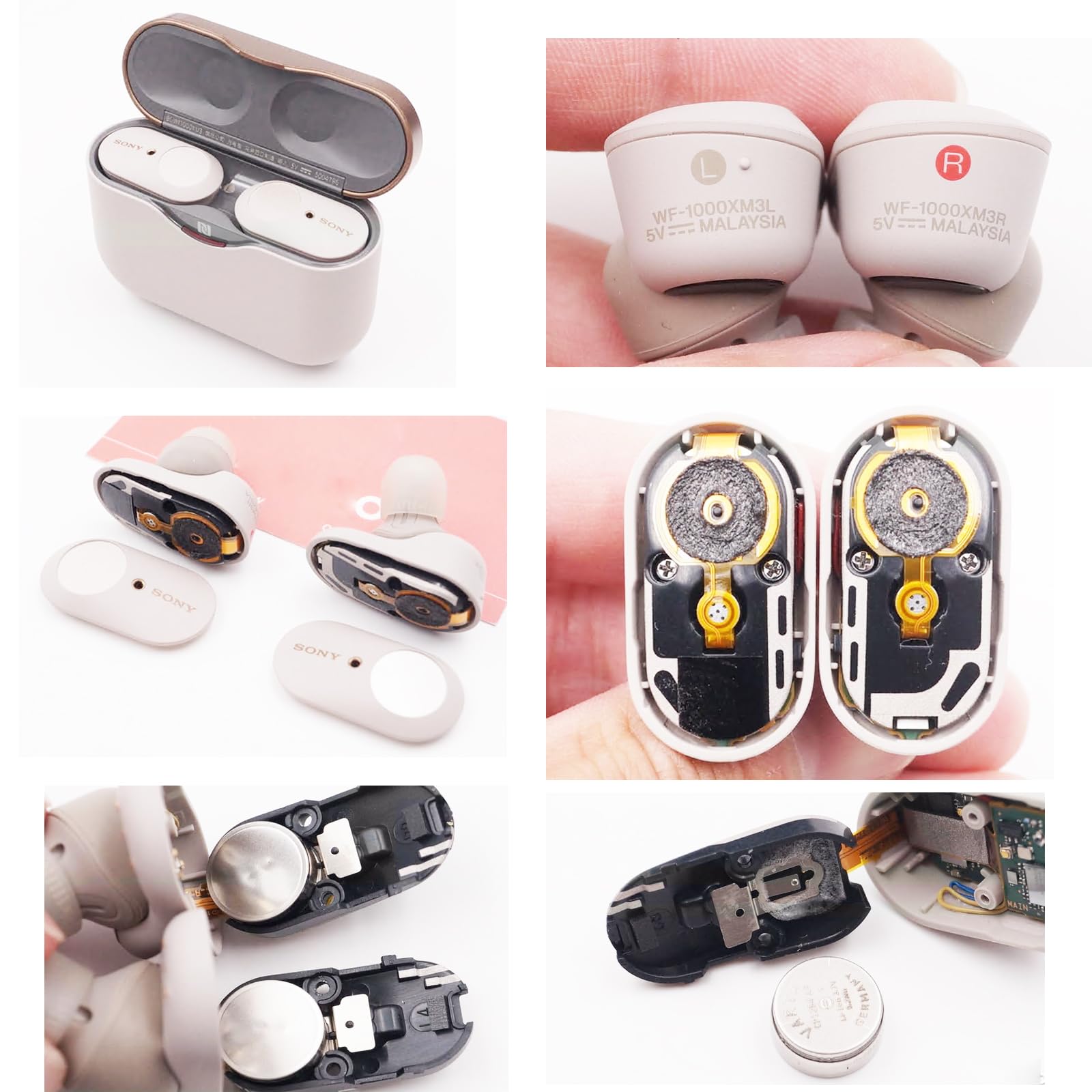 Batería de Repuesto CP1254 A3 Compatible con Auriculares WF-SP900 WF-1000XM3 WF-XB700 WF-SP700N Auriculares Bluetooth Jabra Rox B&O H5 (2 Piezas)