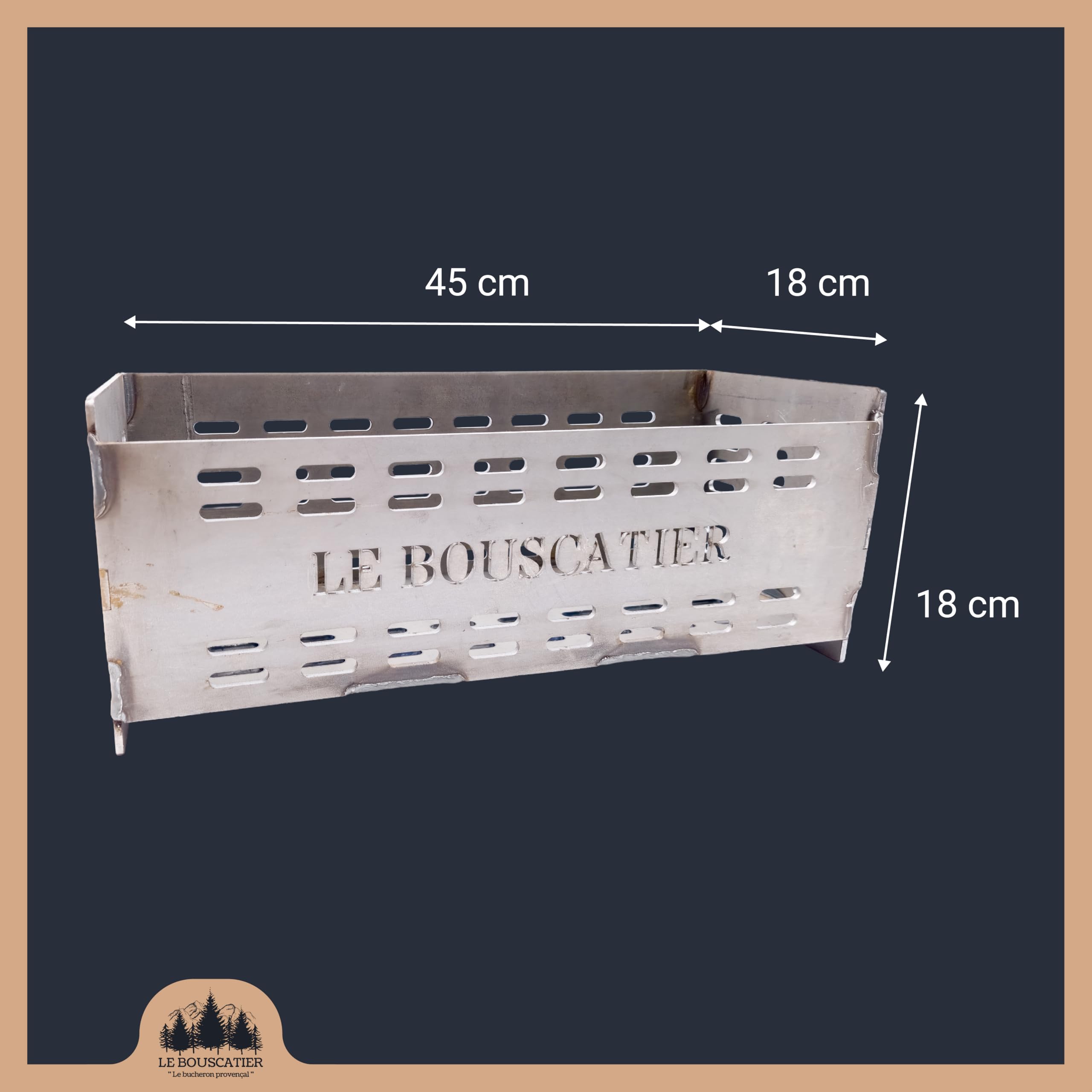 Panier bruleur à Granulés pour Poêle, Insert et cheminée en Acier Haute Résistance 50 cm, Combustion Optimisée, Allumage Facile, Chauffage Économique Fabrication française