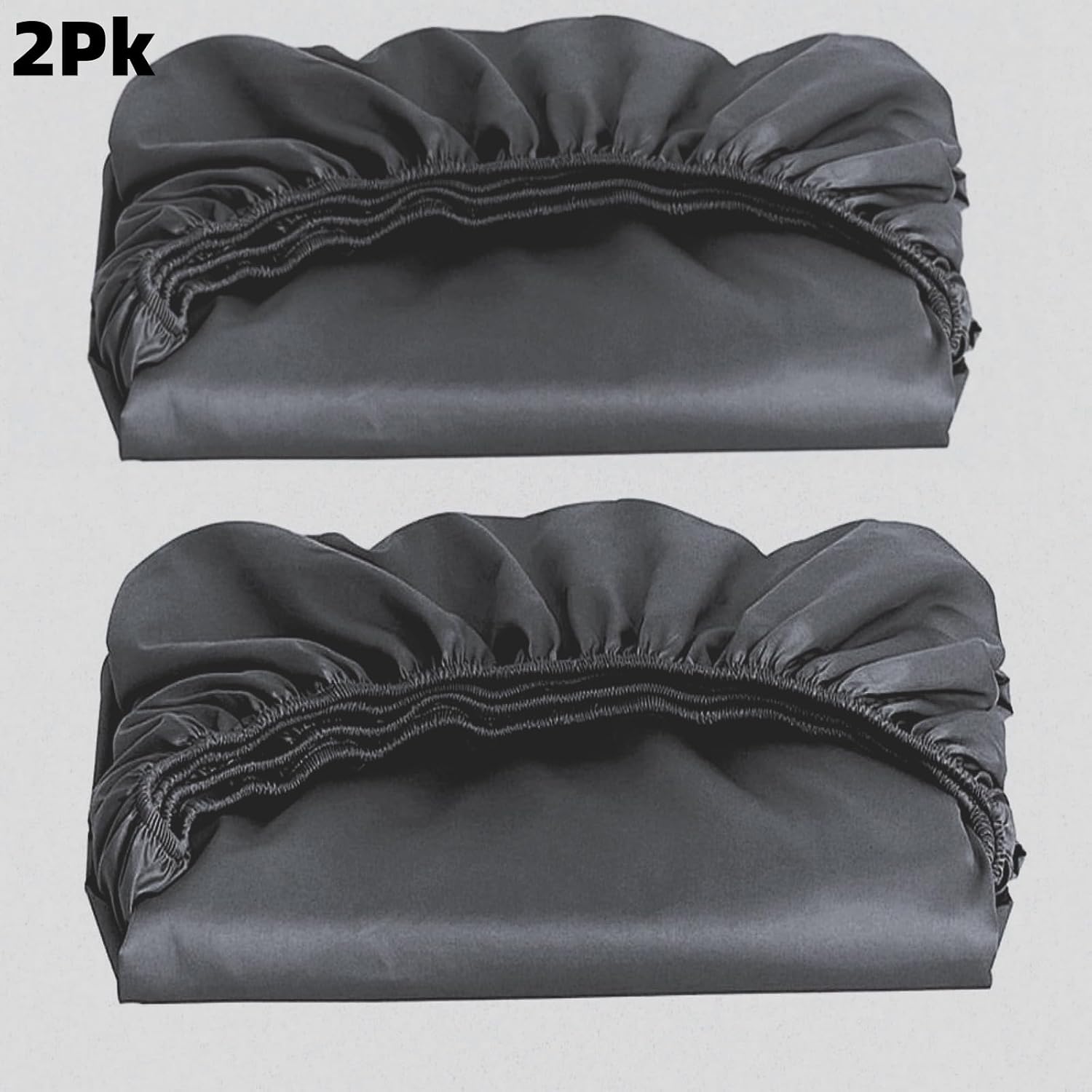 Juwenin Home 2-Pack Fitted Bottom Sheets - Premium Ultra-Soft Wrinkle Resistant Microfiber - Deep Pocket (Dark Grey, Twin-2Pack)