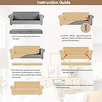 Vista 23 de WEERRW Fundas de terciopelo para sofá de 2 cojines, fundas de sofá de felpa de terciopelo de lujo de alta elasticidad, con parte inferior elástica