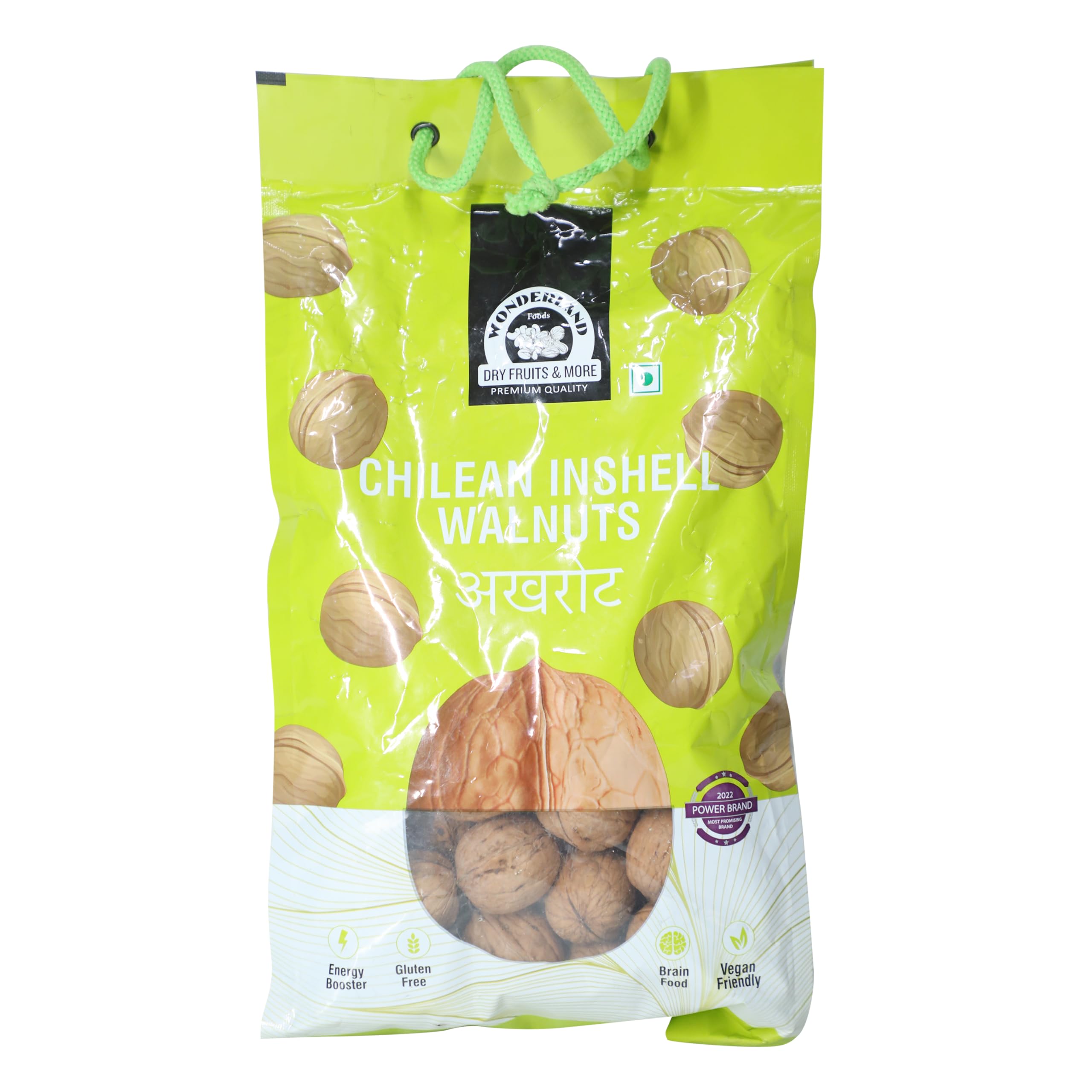 Wonderland Foods Chilean Inshell Walnuts (Akhrot), 1 Kg Pouch