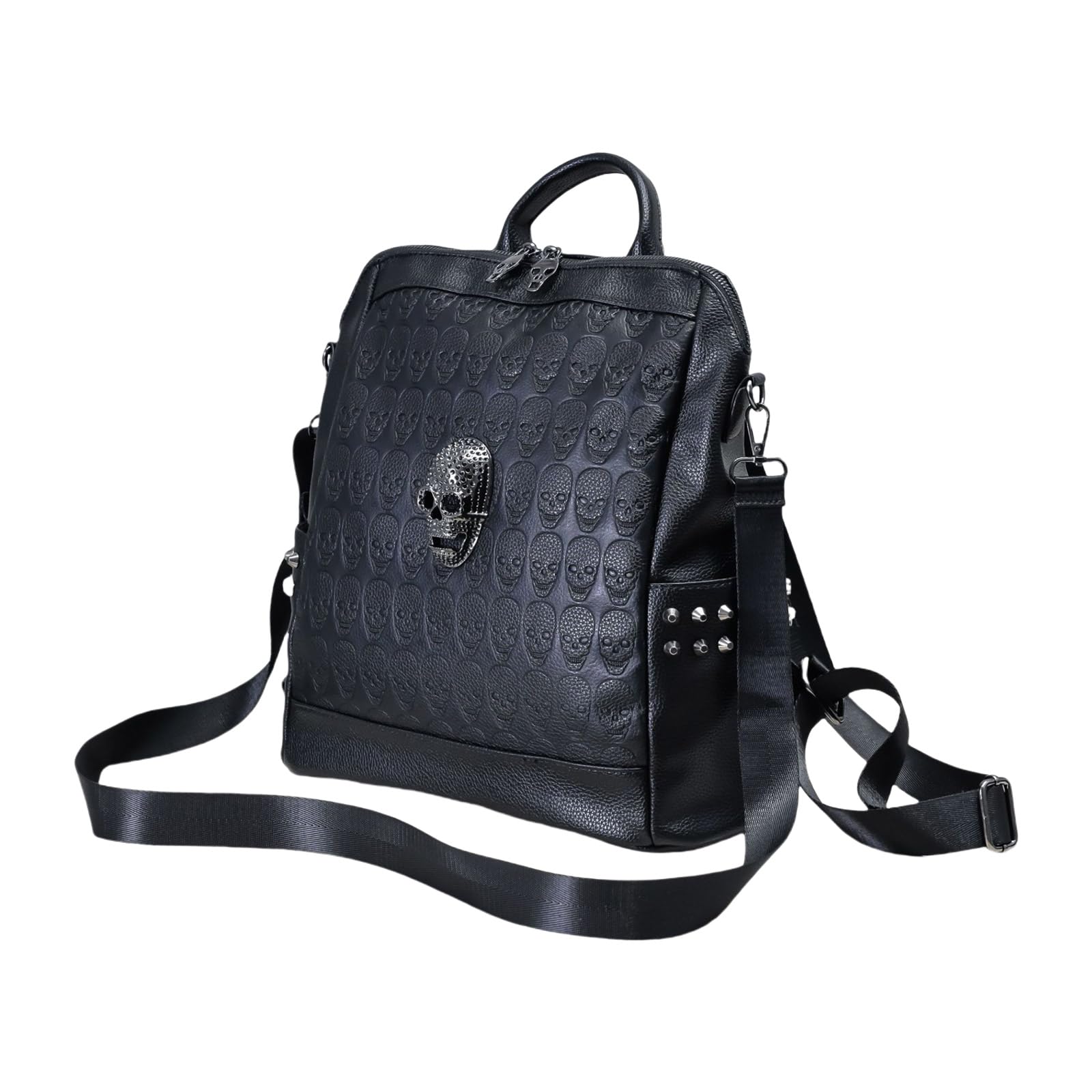 Sac à dos motif tête de mort tendance cadeau idéal cuir PU réglable