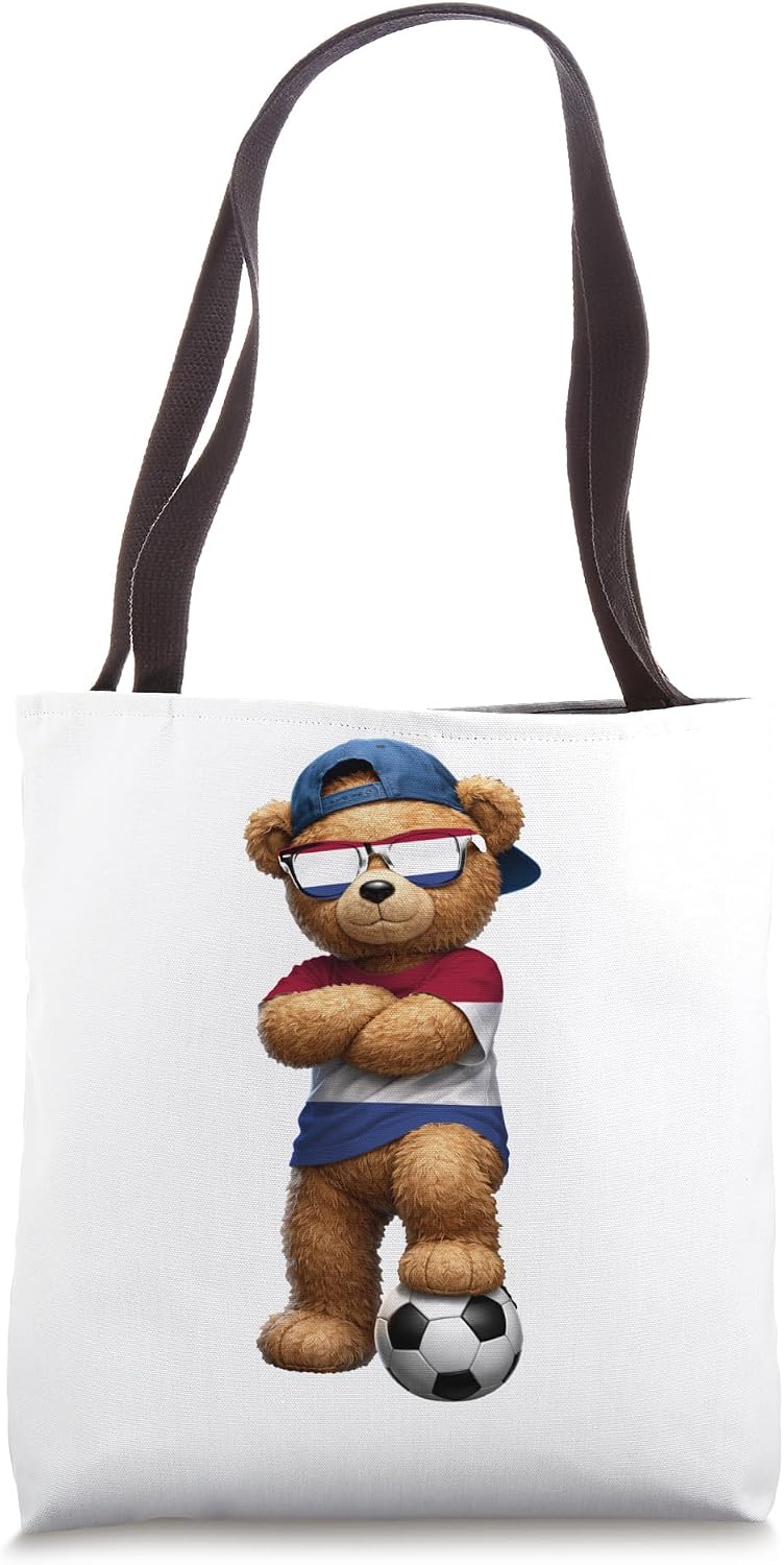 Dutch Flag Teddy Player Sports Outfit for Netherlands Tote Bag