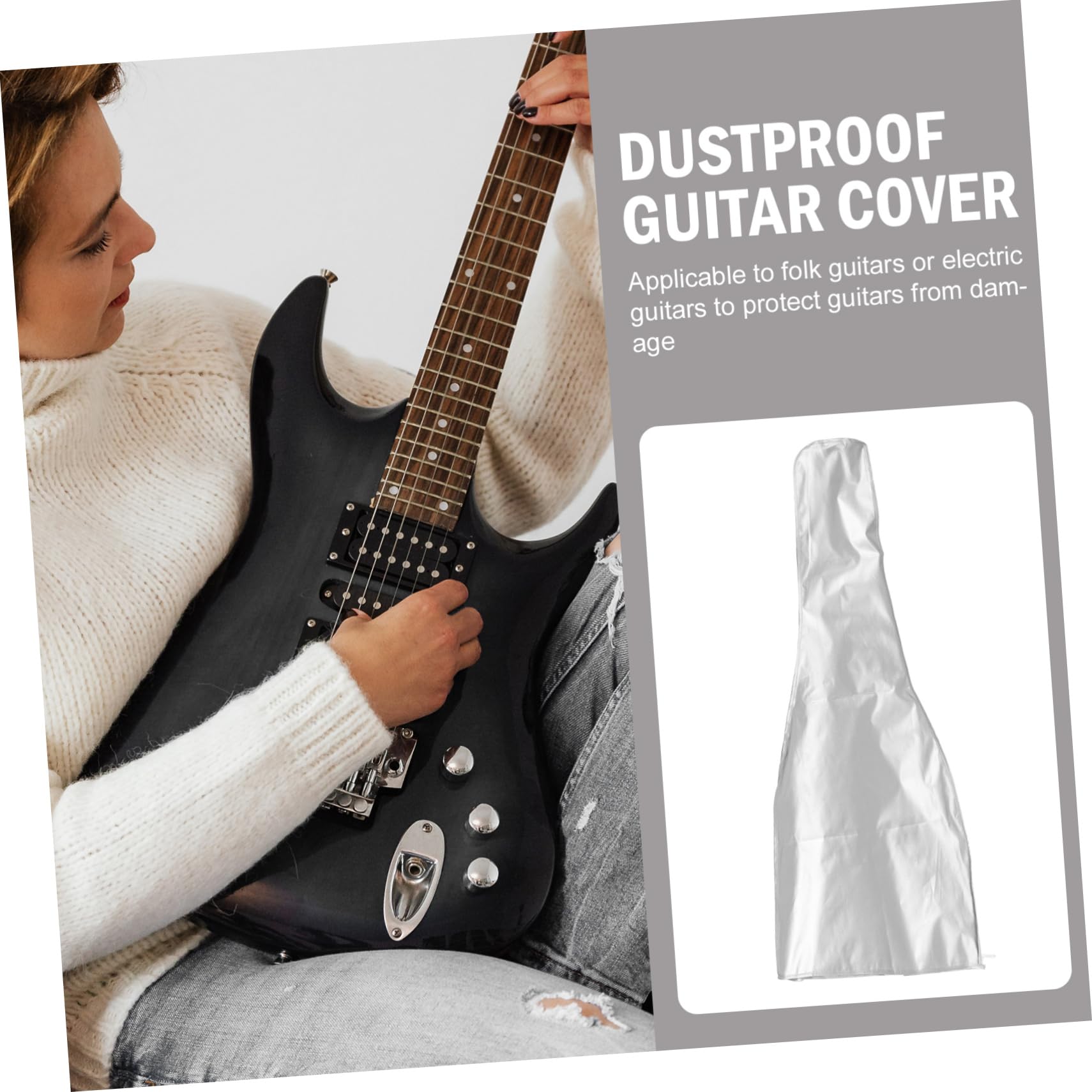 ibasenice 3piezas Cubierta Protectora De Guitarra Funda Transparente De Material Duradero para Evitar Rayones y Contaminación para Uso Doméstico y Transporte De Instrumentos Musicales