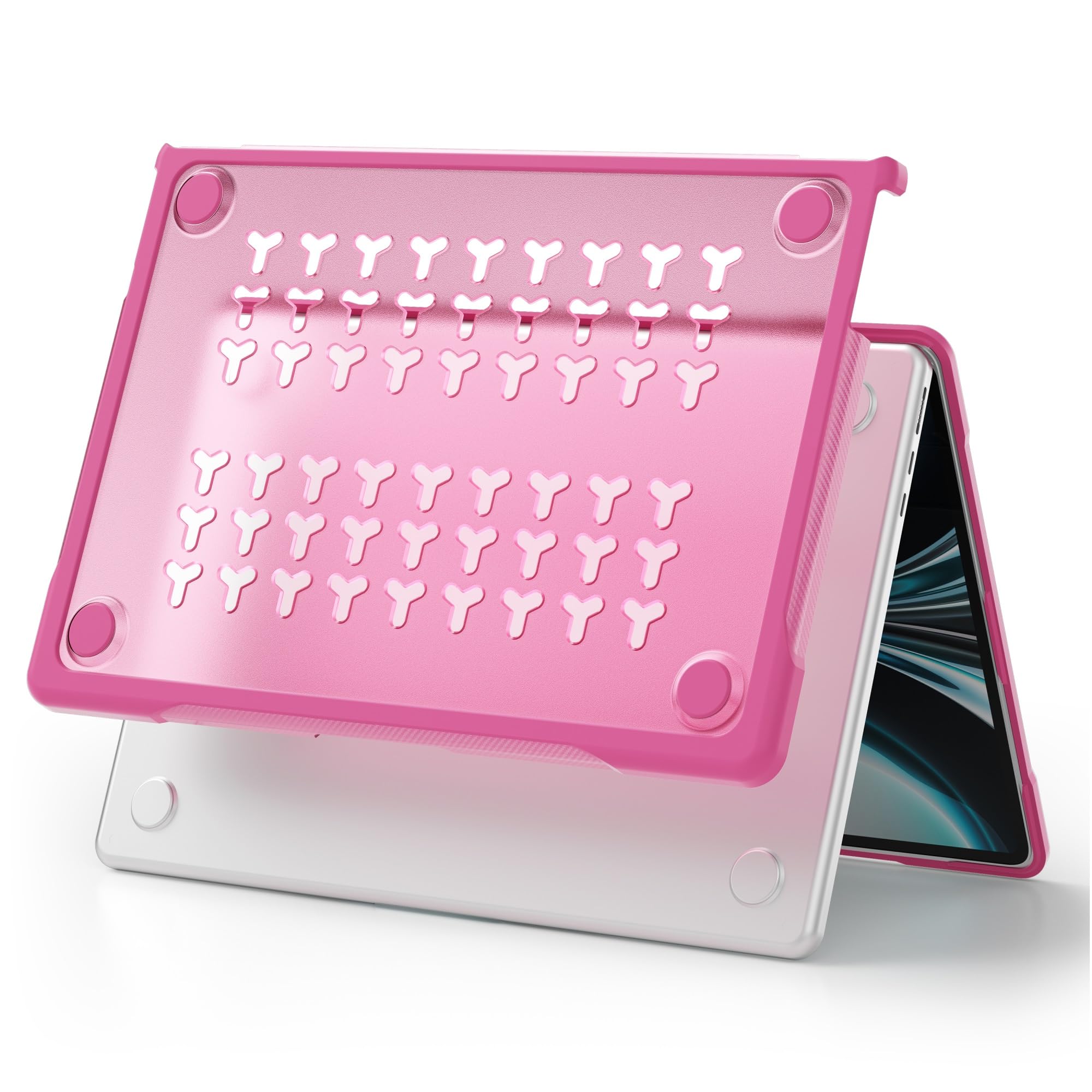 Custodia protettiva per tablet PC compatibile con MacBook Air 13,6 pollici Custodia 2022 2024 Release M3 A3113 M2 A2681, custodia protettiva rigida a doppio strato TPU paraurti compatibile con MacBook