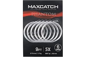 Maxcatch Fly Fishing Tapered Leader Line 6 Pack: Expertly Crafted for Pristine Presentations