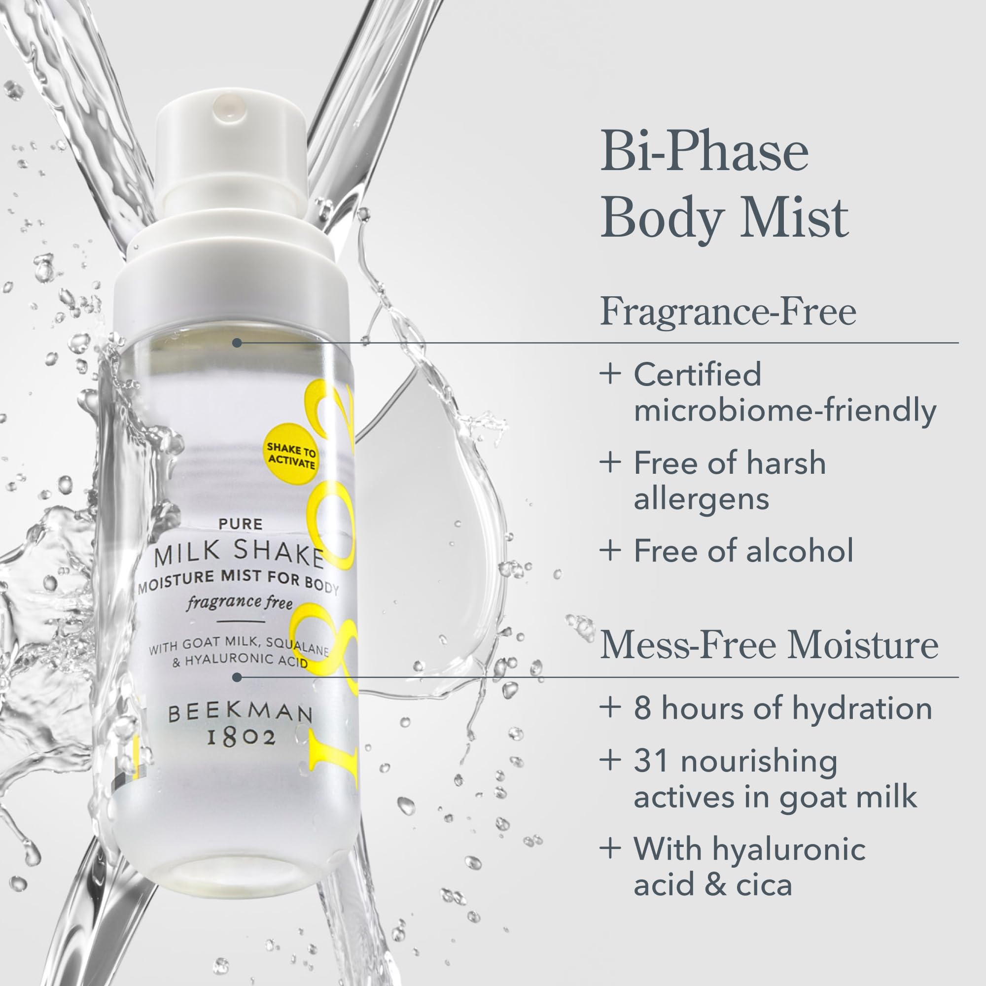 Amazon.com : Beekman 1802 Milk Shake Body Mist, Fragrance Free