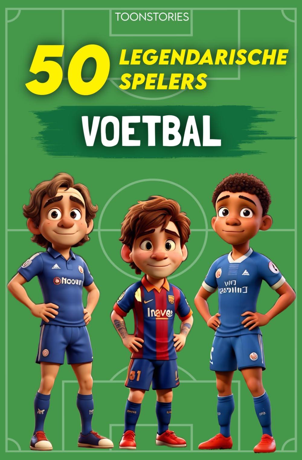 De 50 Legendes van het Voetbal: 50 Legendarische spelers - Geïllustreerd in kleur - ToonStories