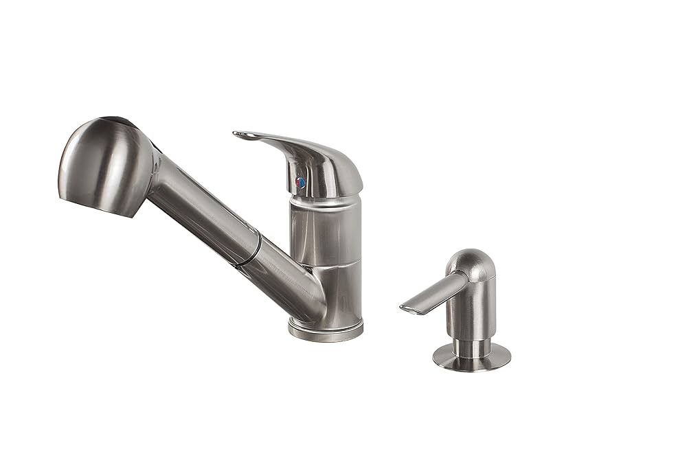 Amazon | Franke高円弧プルアウトキッチン蛇口withソープ