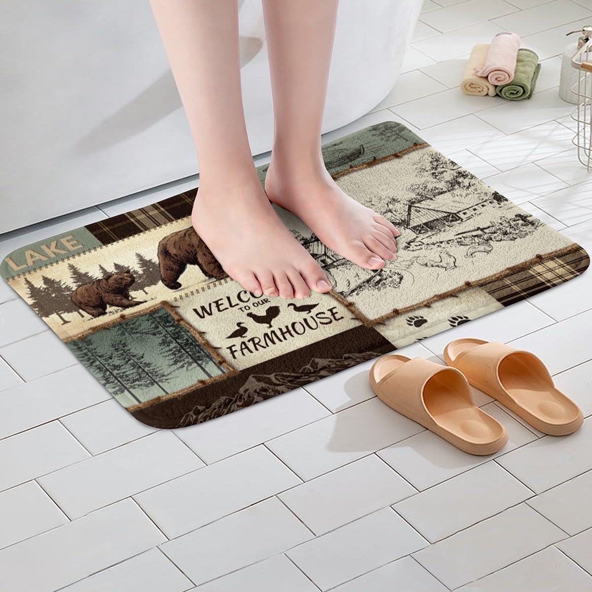 Rustic Farmhouse Bath Rugs 20