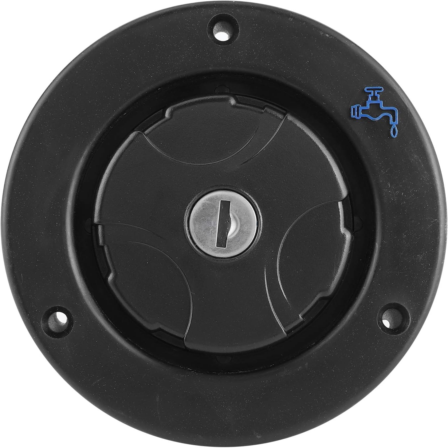 A sixx Water Inlet, RV Water Tank Fill Cap, Black/White for RV Yacht(Black) : Automotive