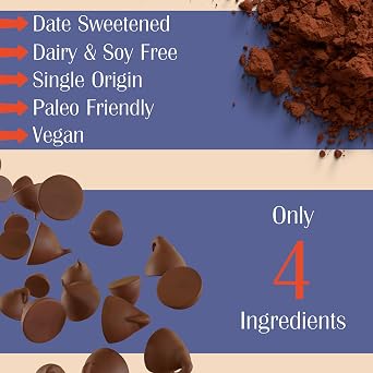 Bon Appesweet Date Sweetened Chocolate Chips - Better Than Milk Chocolate | 8 Ounce (Pack of 5) | Organic, Zero Added Sugar, 54% Cacao, Plant Based, Dairy Free, and Guilt Free!
