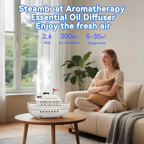Miniatura 3 de Diffuserlove Humidificador difusor de aromaterapia para barco, 10.1 fl oz, difusor de aceite esencial para el hogar, dormitorio, oficina, barco de