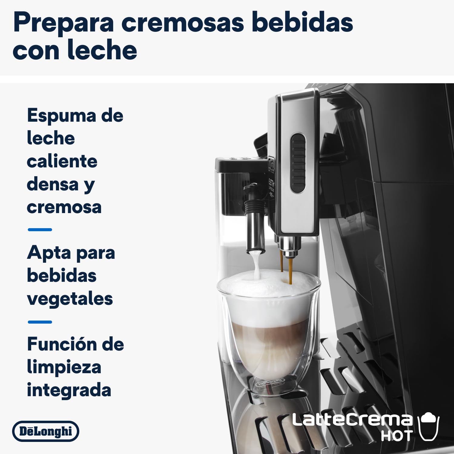 De'Longhi Eletta Cappuccino, Máquina Automática de Café en Grano, Espresso, Cafetera, ECAM46.860.B, Negro