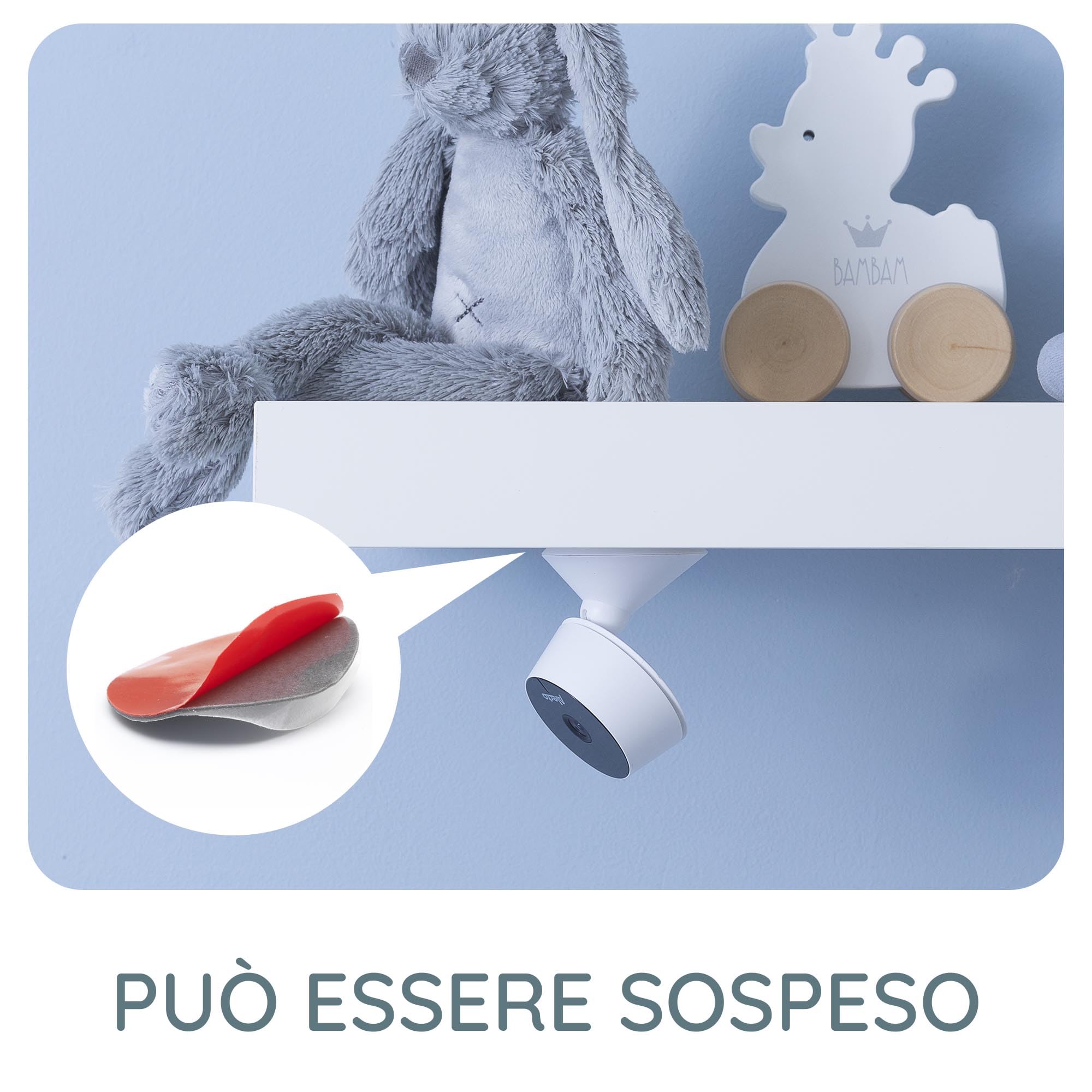 Alecto Smartbaby5 - Babymonitor con fotocamera - Wi-Fi baby monitor con fotocamera - funzione interfono - visione notturna a infrarossi - rilevatore di movimento - controllo app - risoluzione HD -