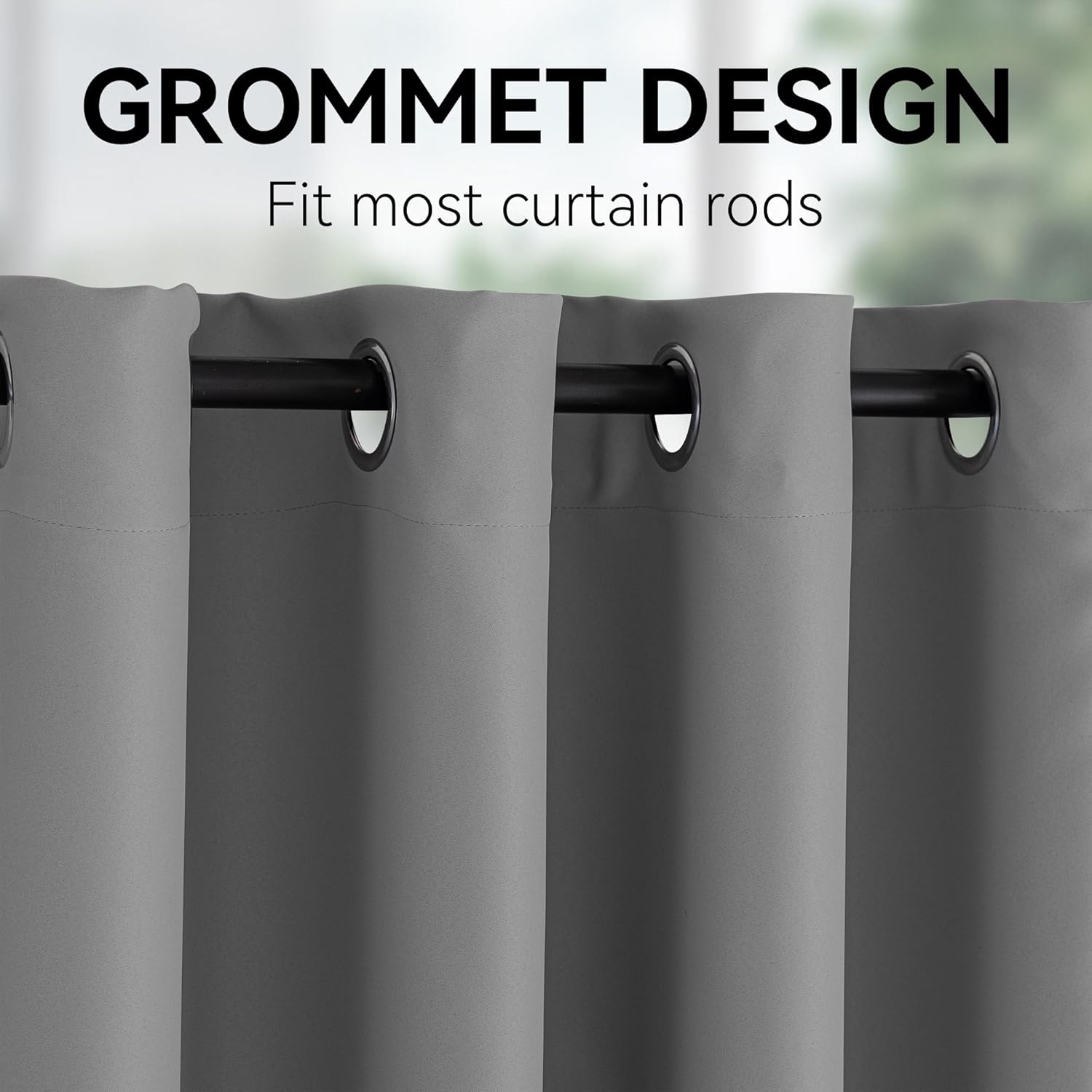 extra long blackout curtains, custom made,132 144 156 168 192 204 240inch length thermal insulated grommet high ceiling curtains(1 panel, gray, 52"x156") grey 52"w x 156"l (pack of 1)