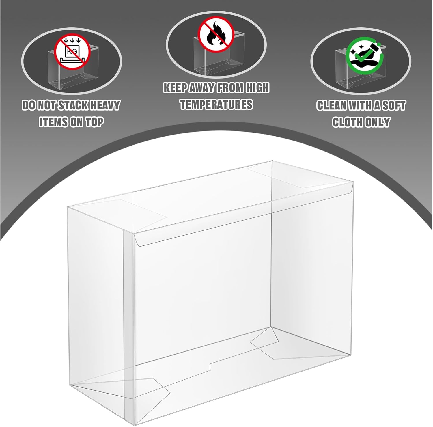 5 Pack MTG Play Booster Box Protector PET Plastic Clear Play Booster Display Cases for Sealed Booster Boxes with Lid Storage Box for MTG Collectors-0.7MM Thick