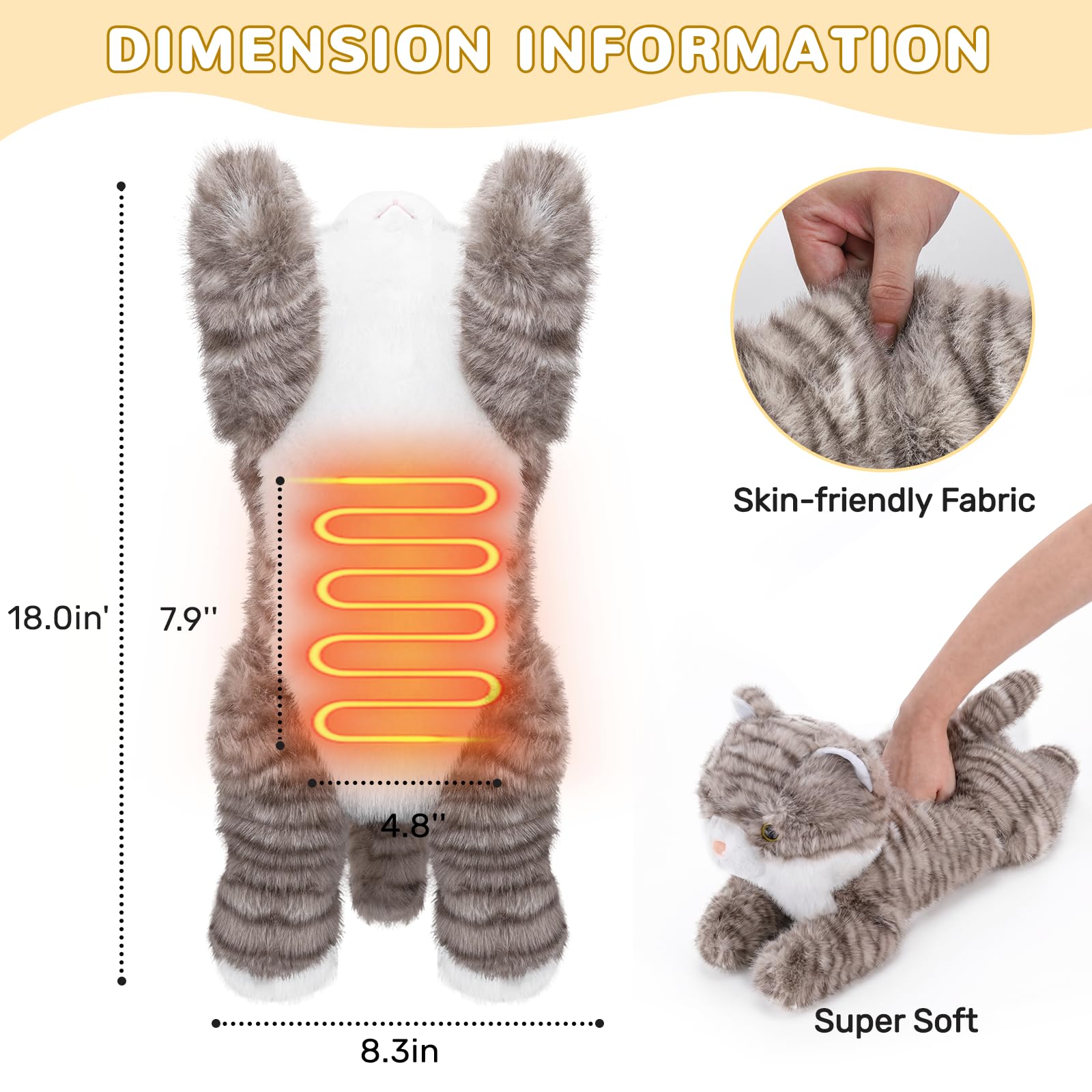 Manta eléctrica con apagado automático, almohadilla térmica eléctrica USB para período, cojín térmico Warmies, cuello, espalda, hombros, vientre, regalos de Navidad para mujeres y niñas