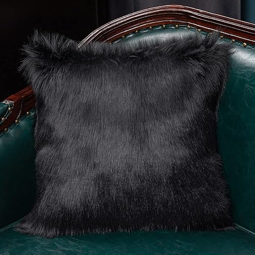 Miniatura 4 de Parches cuadrados peludos de pelo sintético de pelo largo, para manualidades, costura, cosplay, disfraces, decoracionesvendido por pieza (negro, 15