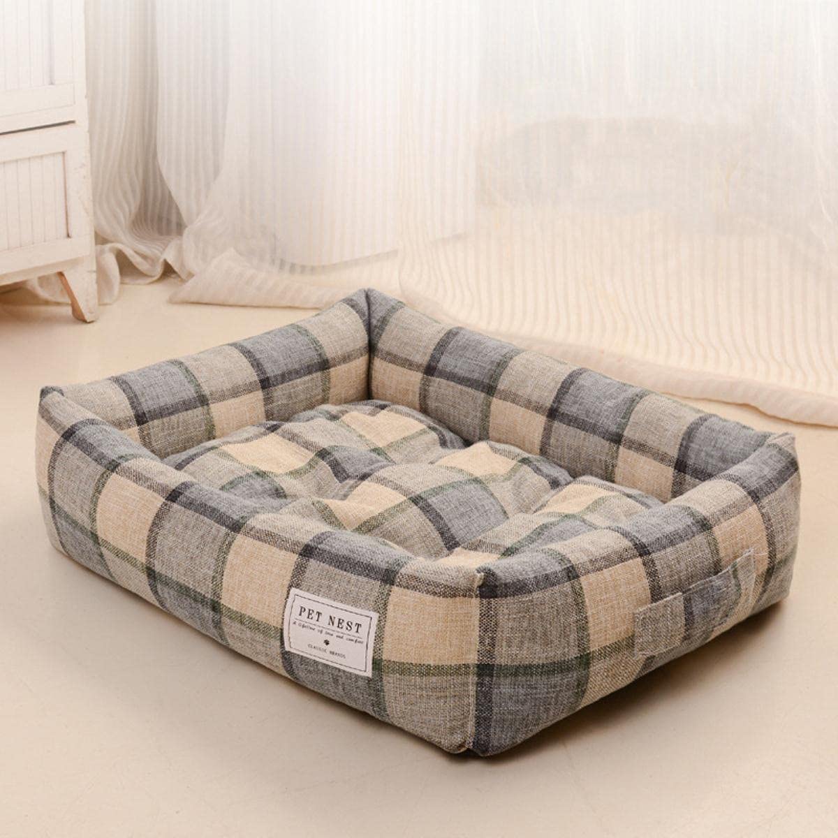 Tiere Super Soft Sofa Hundebetten wasserdichte Unterseite Weiches Fleece Warmes Bett Für Hund Plus Size Weiches Haustierbett Katzenbett Winter-E,90x70,China