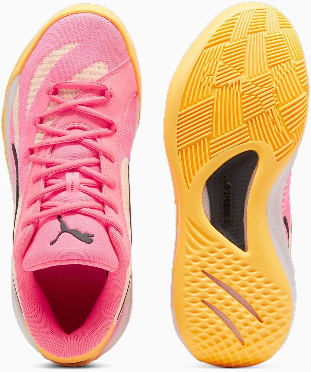 PUMA - Mens All-Pro Nitro Shoes, Color Sunset Glow/Sun Stream/Black, Size: 16 M US