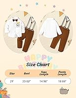 Vista 7 de AGAPENG Traje de primer cumpleaños para niño Mr Onederful First Gentleman Bowtie Mameluco con tirantes y sombrero de corona