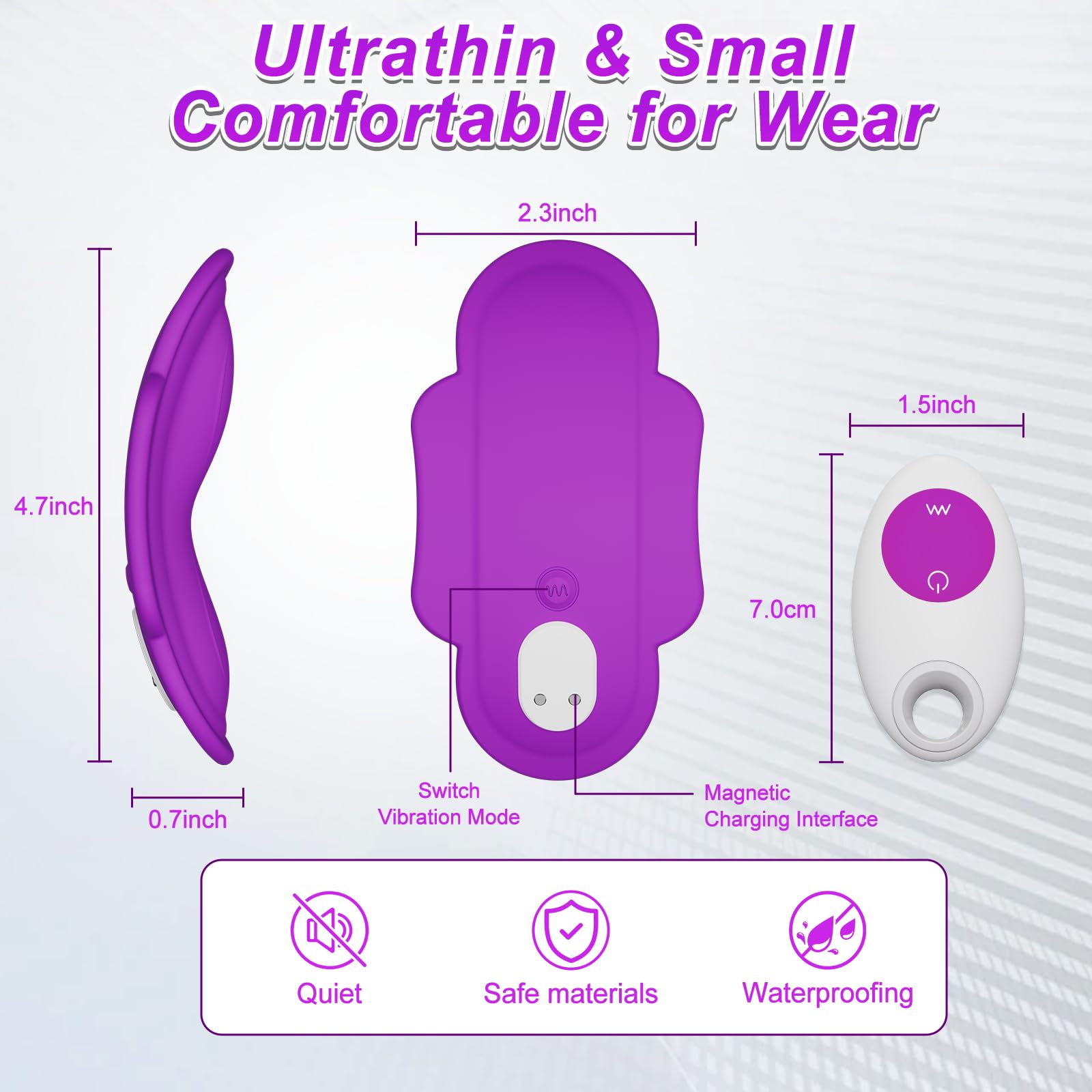 Wearable Panty APP Remote Control Vibrators Adult Sex Toys for Women or Couples, Clitoral Mini Egg Bullet Butterfly Vibrator Rose Toy, G Spot Dildo Vagina Stimulator with Tongue Licking Sex Machine: Purple