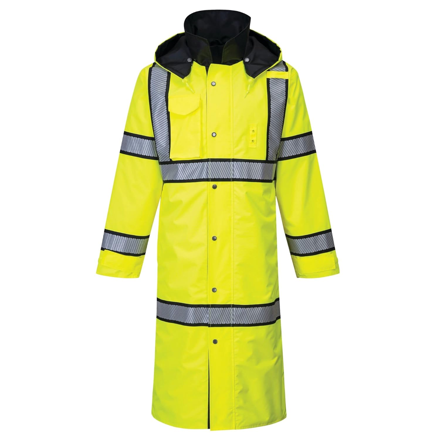 Trench Coat Hi Vis Rain Mac JKSafety Hi-Vis Reflective Safety Rain