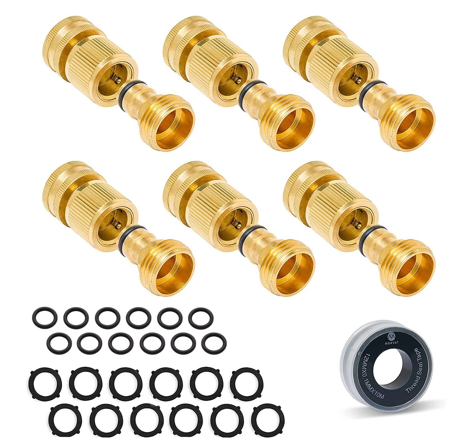 Buy Morvat Solid Brass Leak Resistant Garden Quick Connect & Disconnect